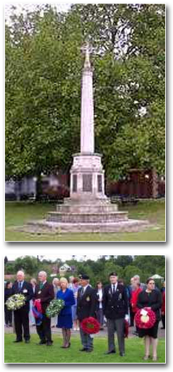 War memorial and ceremony