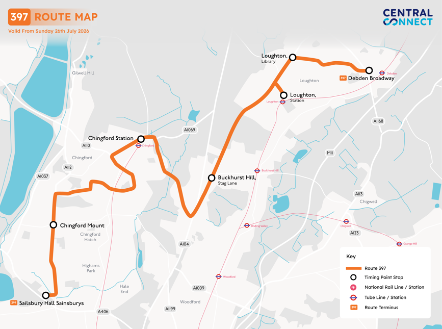 Bus Route 297 Map
