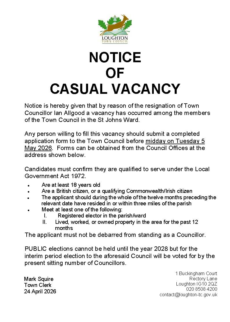 Notice of Casual Vacancy